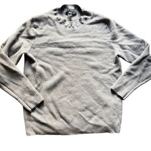 Banana Republic Merino Wool Sweater Italian Yarn Size Large Gray Fall Winter